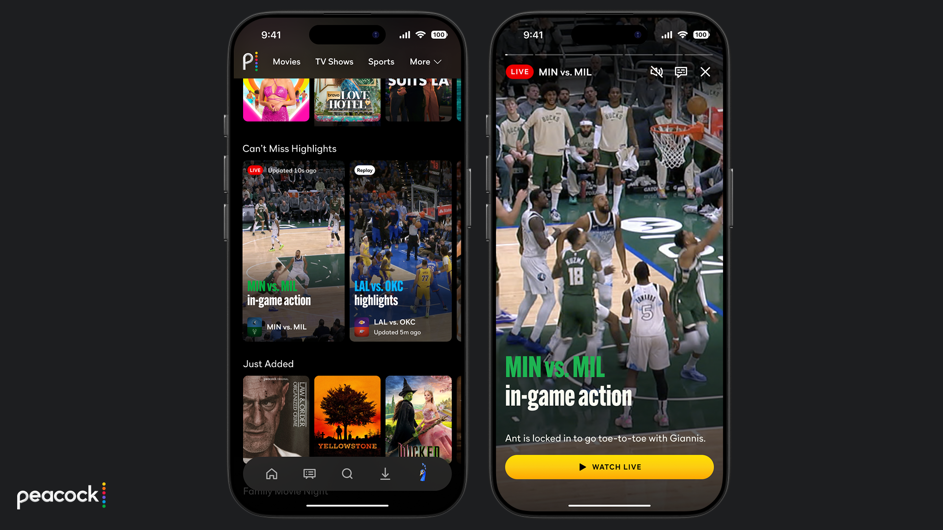 Peacock's NBA Streaming Experience Coming This Fall Offers Intuitive